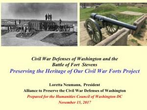 Preserving the Heritage of Our Civil War Forts Project