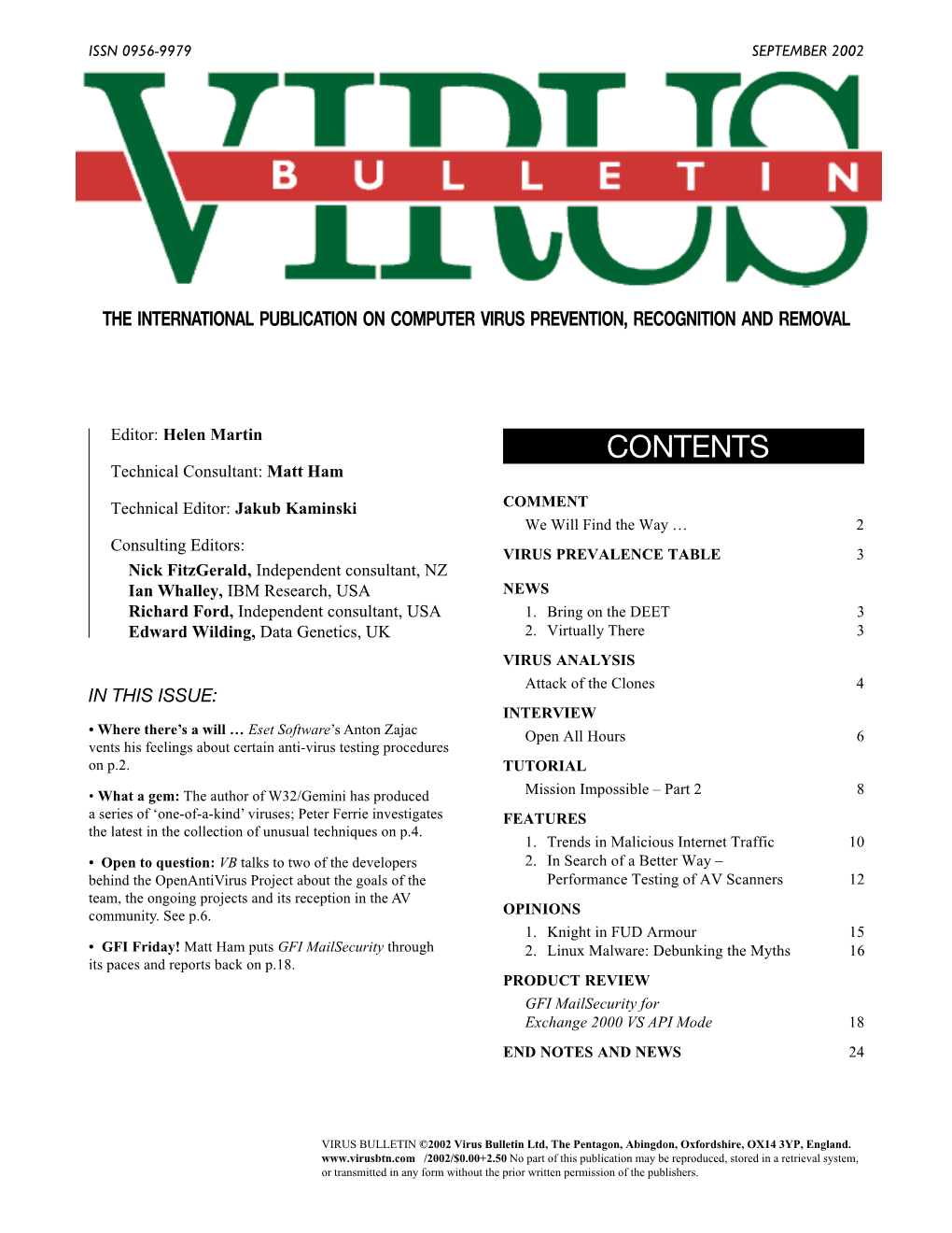 Virus Bulletin, September 2002