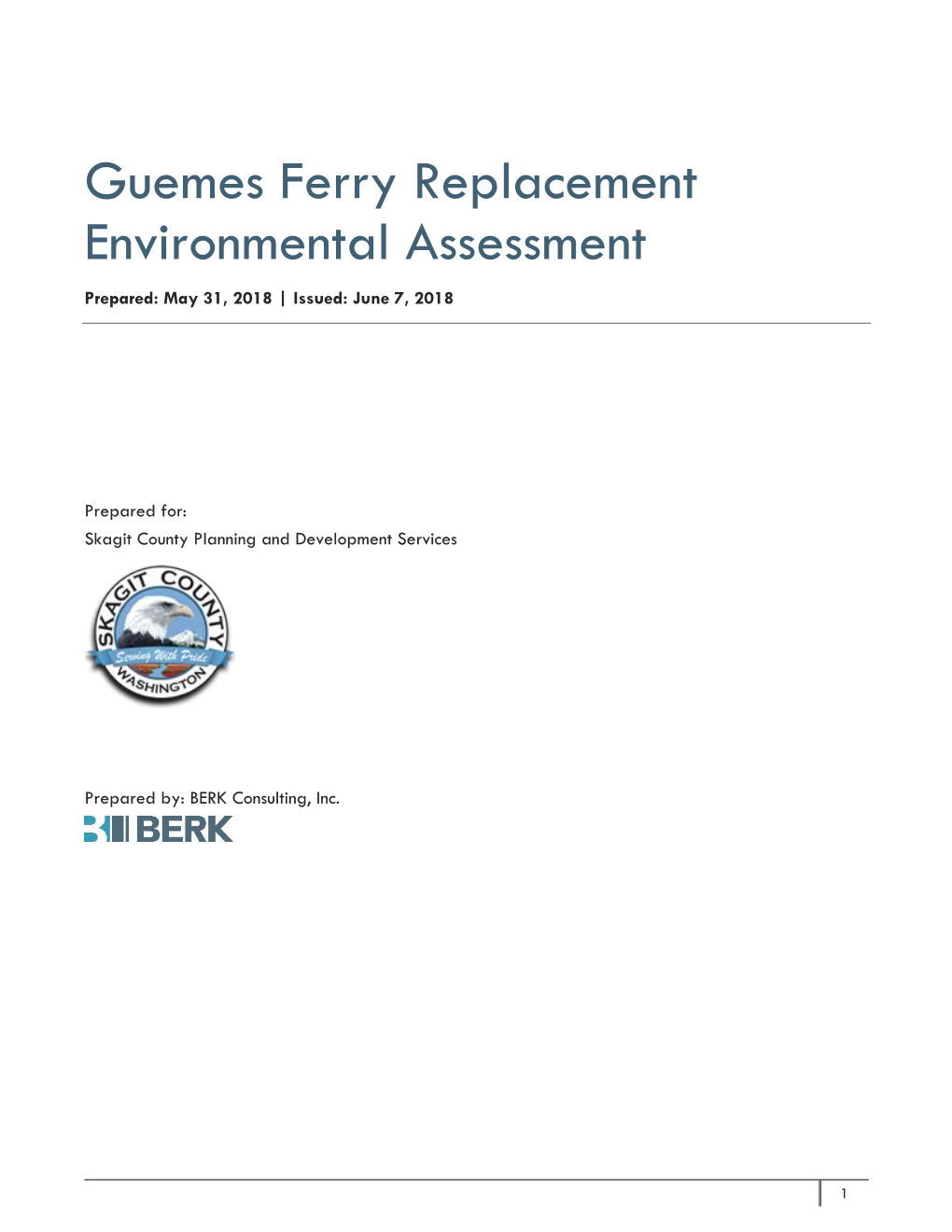 Guemes Ferry Replacement Environmental Assessment