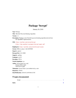 Package 'Bcrypt'