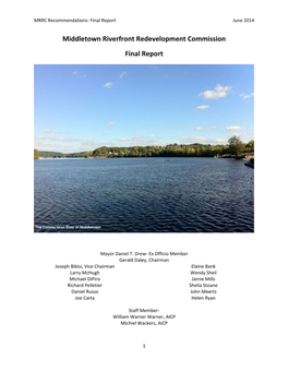 Middletown Riverfront Redevelopment Commission Final Report