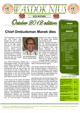 October 2012 Wasdok Edition