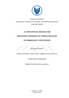 A Conceptual Design for Managing Internet of Things Devices in Emergency Situations