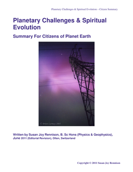 Planetary Challenges & Spiritual Evolution