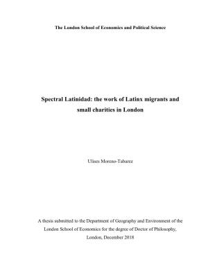 Spectral Latinidad: the Work of Latinx Migrants and Small Charities in London