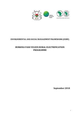 Burkina Faso Yeleen Rural Electrification Programme
