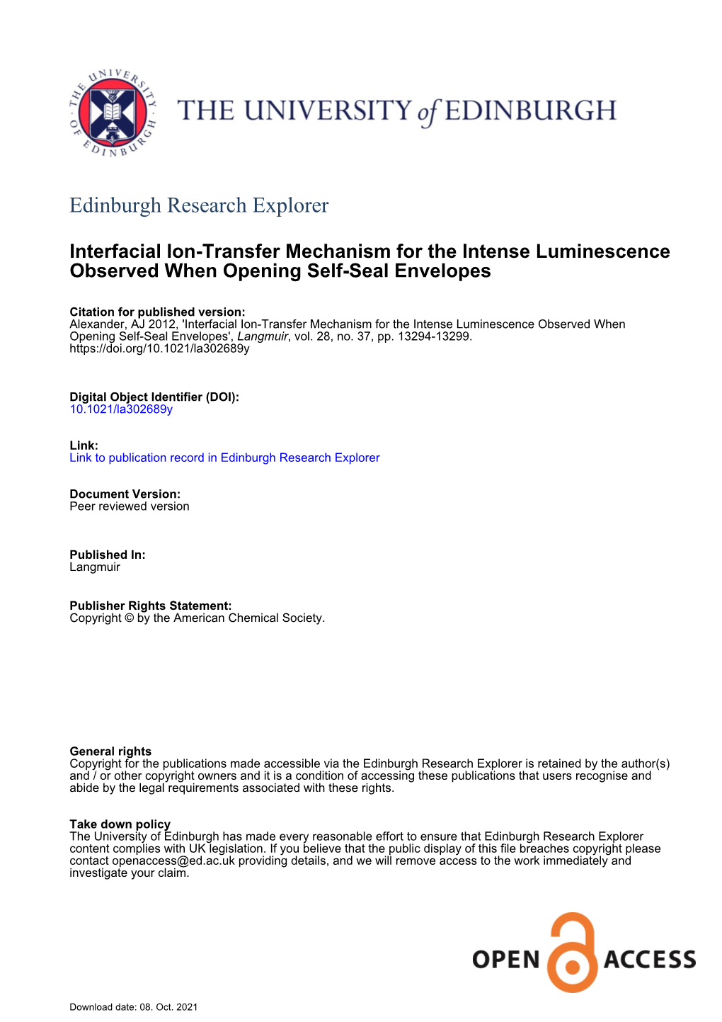 Interfacial Ion-Transfer Mechanism for the Intense Luminescence