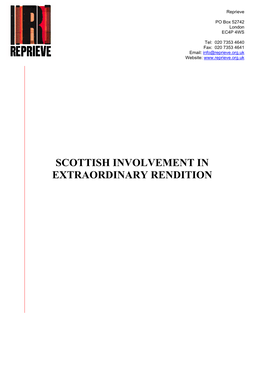 Scottish Involvement in Extraordinary Rendition