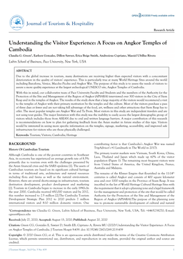 Understanding the Visitor Experience: a Focus on Angkor Temples of Cambodia Claudia G