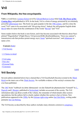 Vril - Wikipedia, the Free Encyclopedia