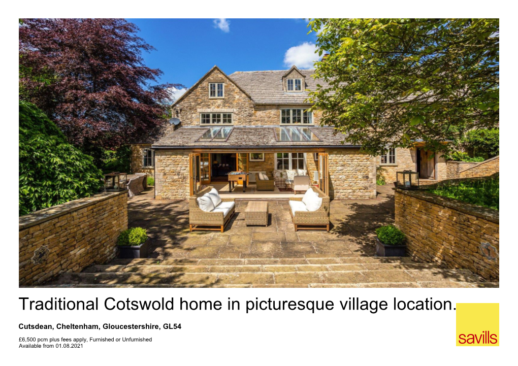 Traditional Cotswold Home in Picturesque Village Location