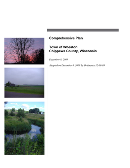 Comprehensive Plan Town of Wheaton Chippewa County, Wisconsin