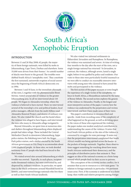 South Africa's Xenophobic Eruption