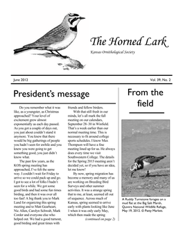 The Horned Lark Kansas Ornithological Society