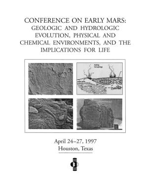 Conference on Early Mars, Geologic And