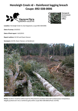 Rainforest Logging Breach – 892-508-0006