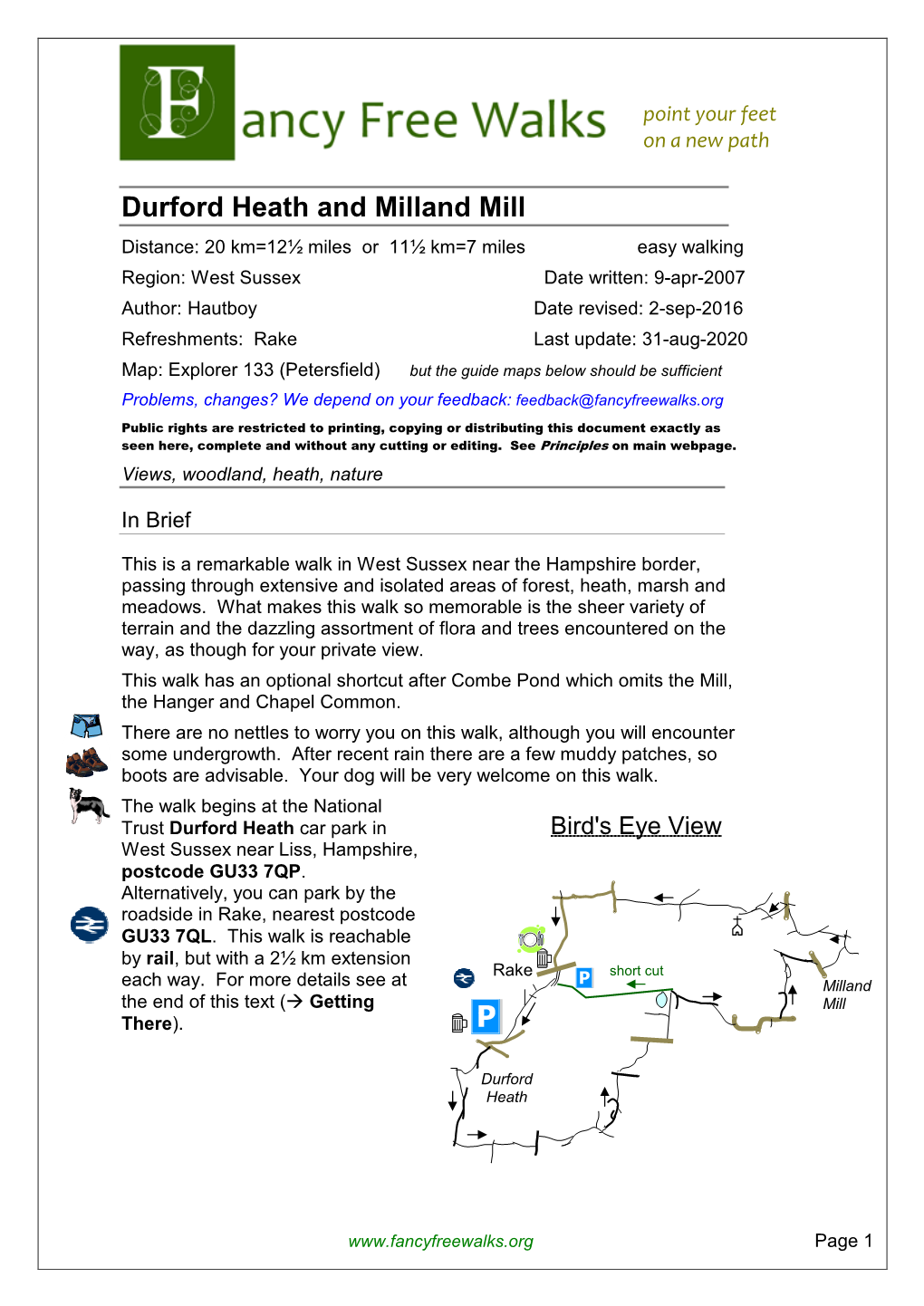 Durford Heath and Milland Mill