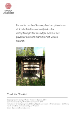 En Studie Om Besökarnas Påverkan På Naturen I Färnebofjärdens