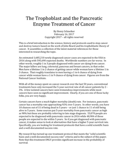 Curing Cancer with Pancreatic Enzymes