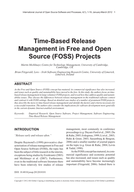 Time-Based Release Management in Free and Open Source (FOSS) Projects