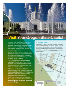 Visit Your Oregon State Capitol