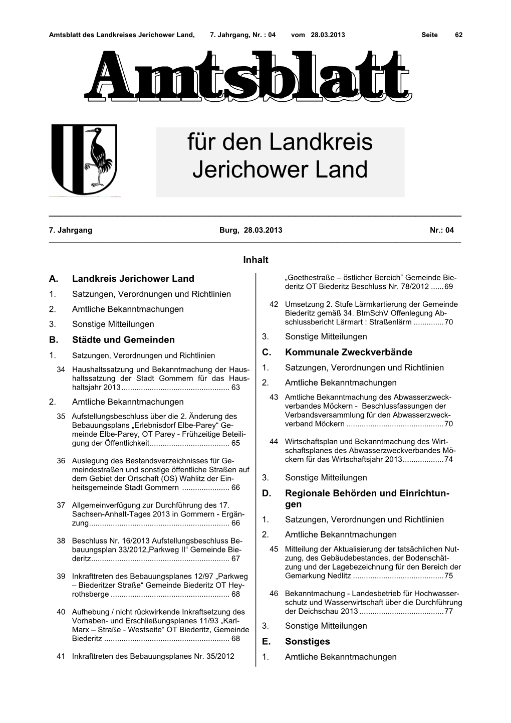 Amtsblatt Nr. 04-07-13 Vom 28.03