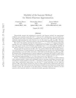 Stability of the Lanczos Method for Matrix Function Approximation