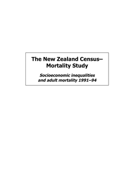 The New Zealand Census– Mortality Study
