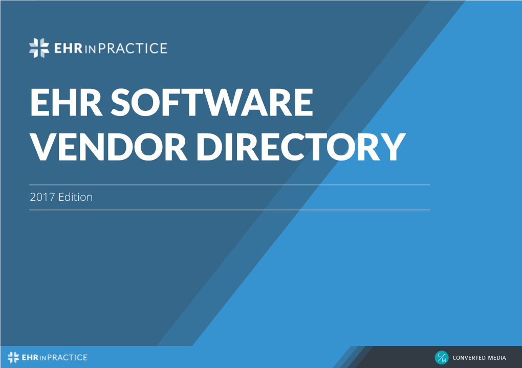 Ehr Software Vendor Directory