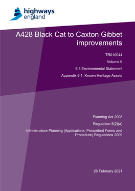 A428 Black Cat to Caxton Gibbet Improvements