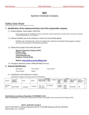 Butyl Acetate Safety Data Sheet Sipchem Chemicals Company