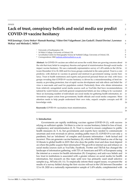 COVID-19 Vaccine Hesitancy 3