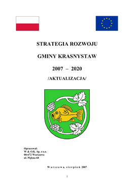 Strategia Rozwoju Gminy Krasnystaw Na Lata 2007