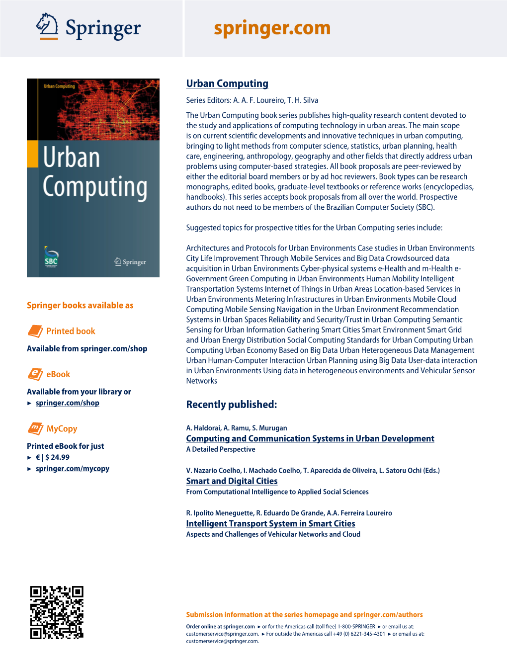 Urban Computing Series Editors: A
