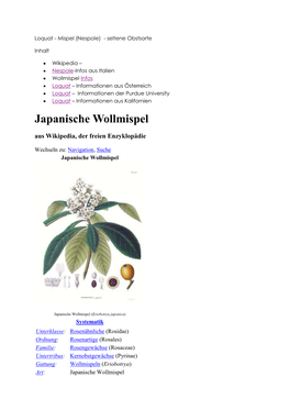 Japanische Wollmispel Aus Wikipedia, Der Freien Enzyklopädie