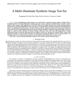 A Multi-Illuminant Synthetic Image Test Set