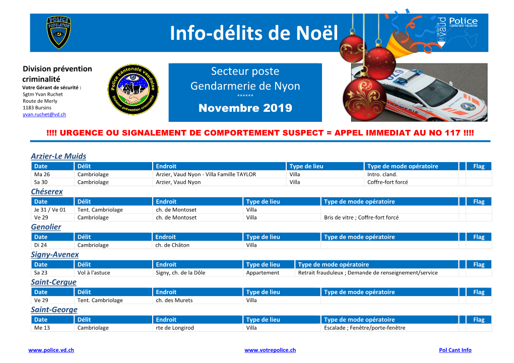 Info-Délits De Noël