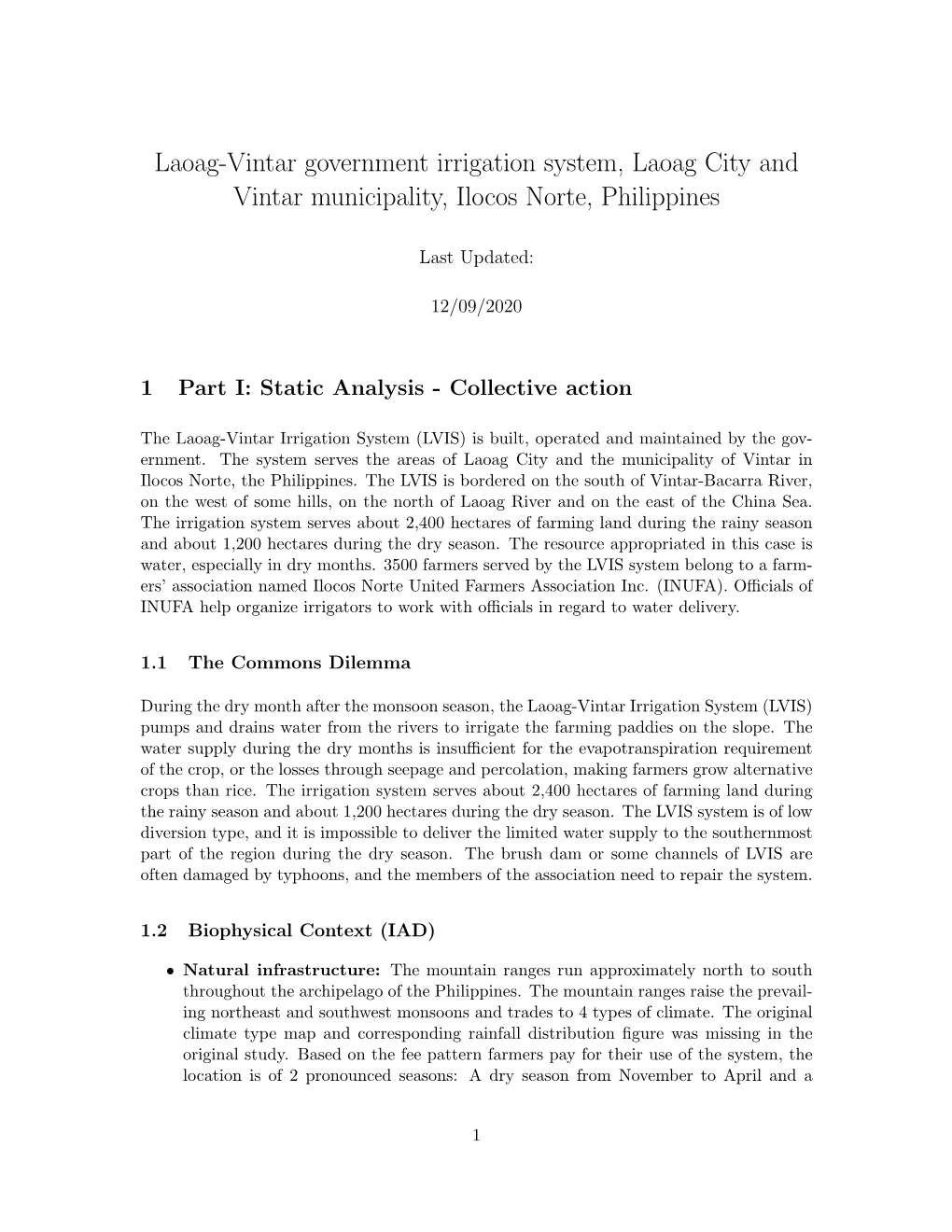 Laoag-Vintar Government Irrigation System, Laoag City and Vintar Municipality, Ilocos Norte, Philippines