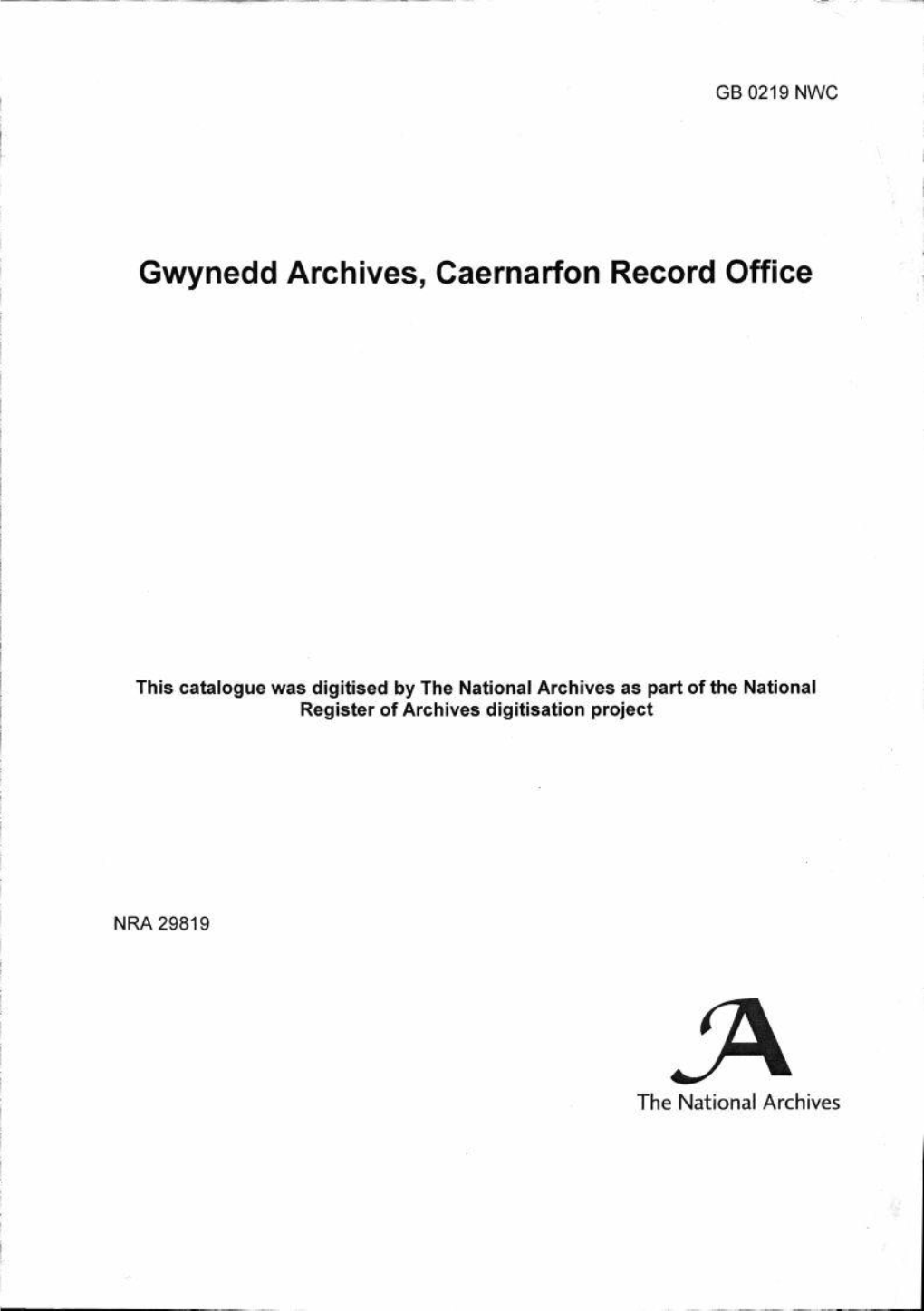 Gwynedd Archives, Caernarfon Record Office