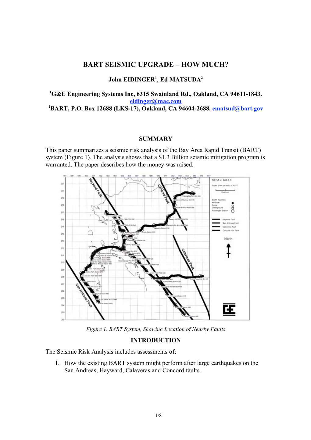 Bart Seismic Upgrade – How Much?