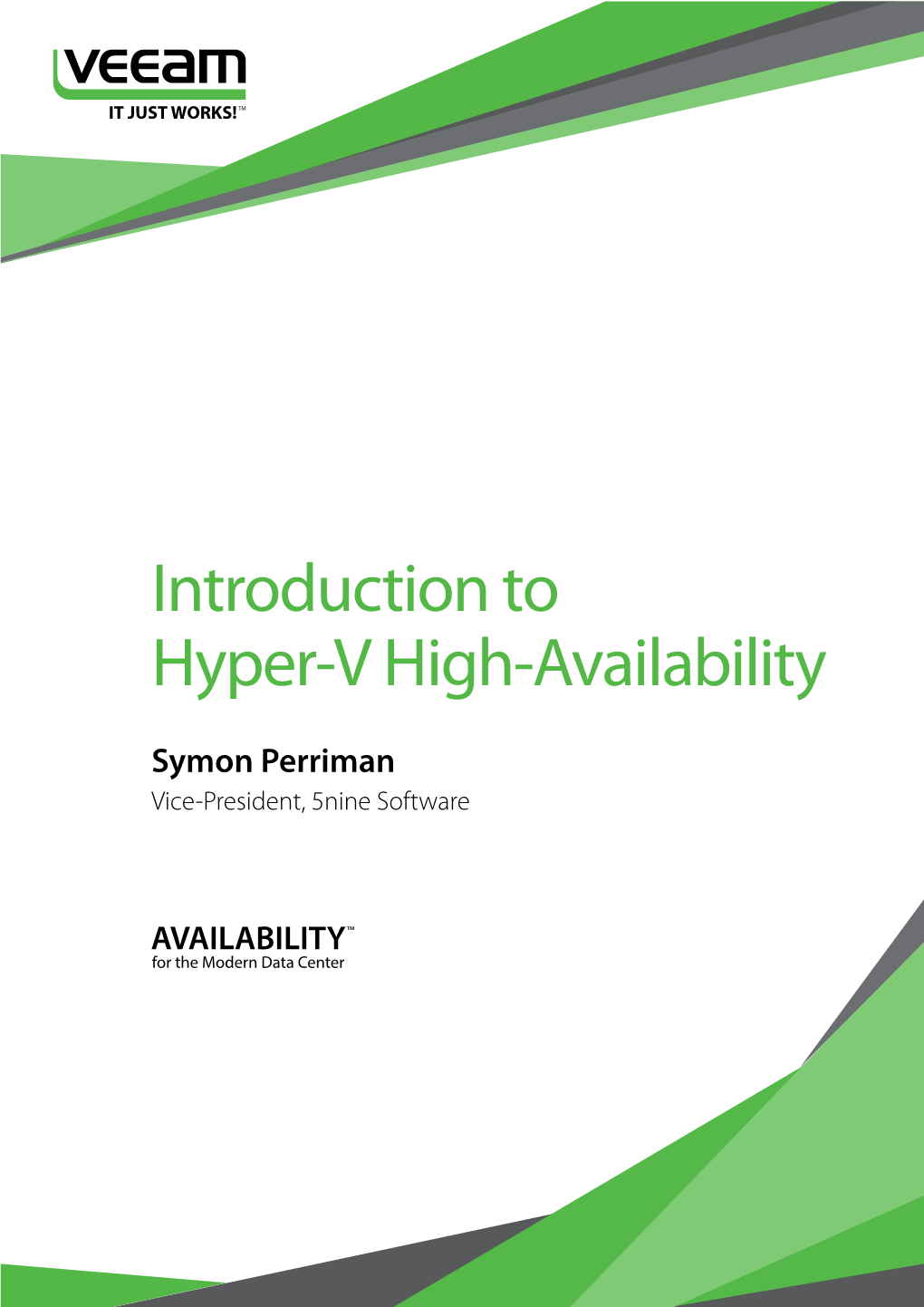 Introduction to Hyper-V High-Availability