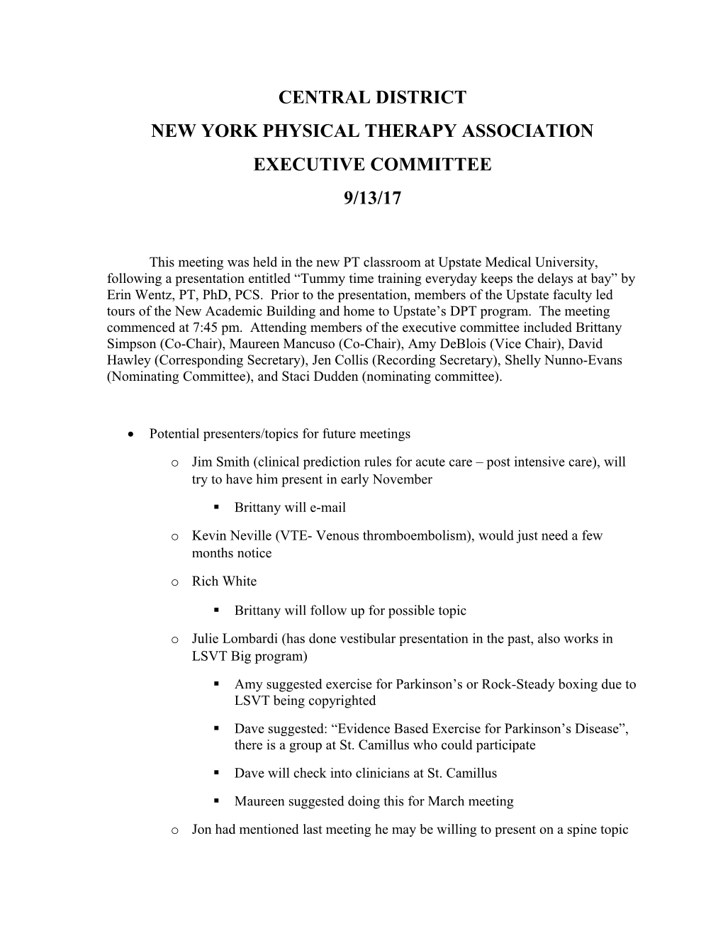 New York Physical Therapy Association