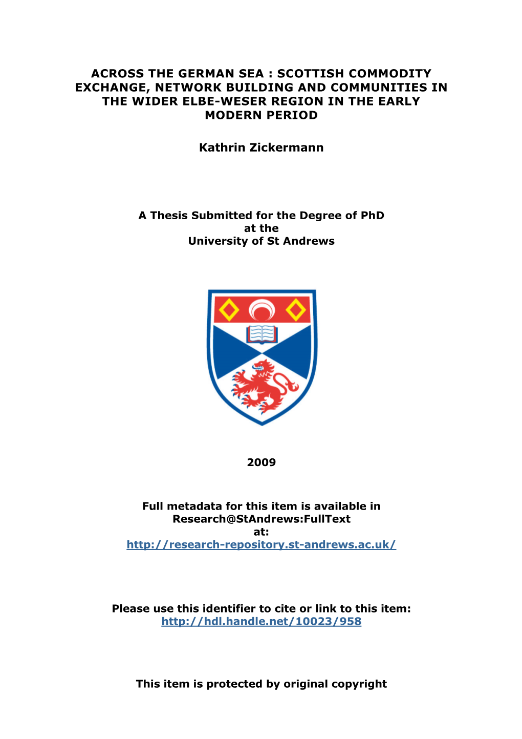 Kathrin Zickermann Phd Thesis