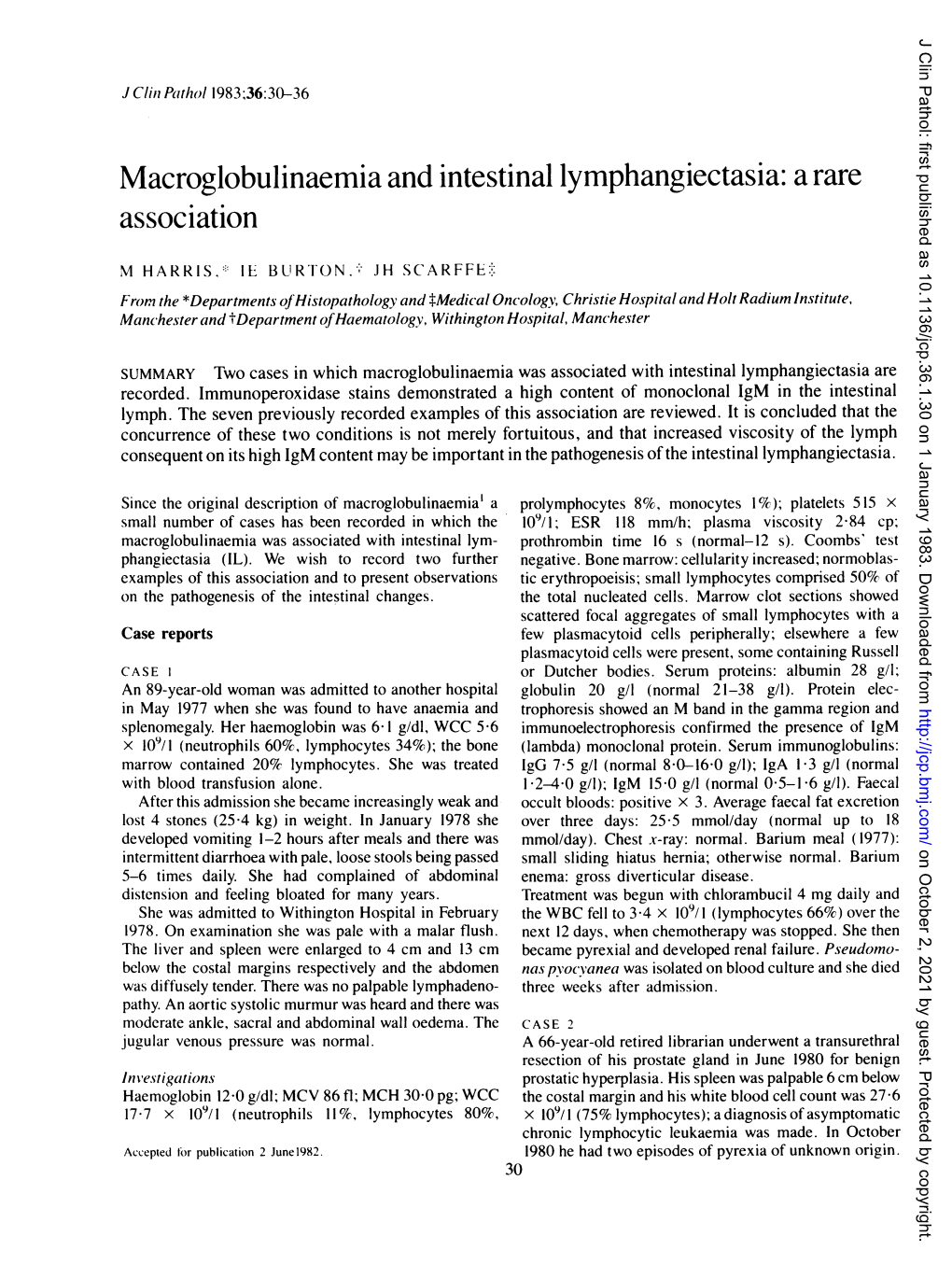 Macroglobulinaemia and Intestinal Lymphangiectasia: a Rare Association