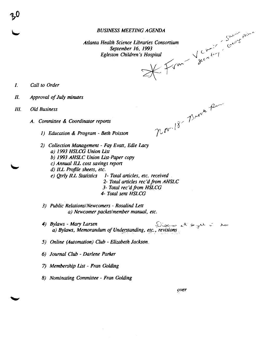 1990S AHSLC Meeting Minutes