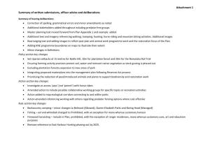 Attachment 1 Summary of Written Submissions, Officer Advice and Deliberations