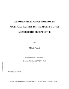 Europeanization of Moldovan