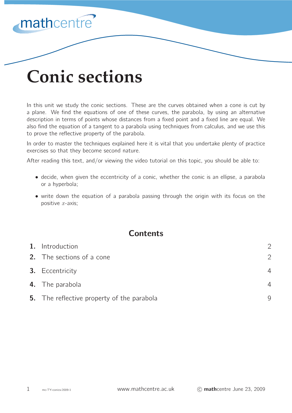 Conic Sections