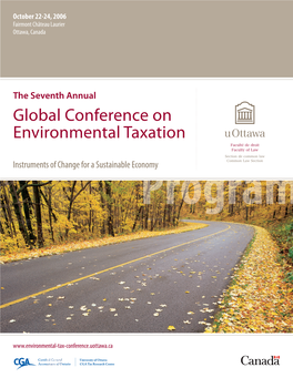 Global Conference on Environmental Taxation Instruments of Change for a Sustainable Economyprogramprogram
