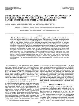 Distribution of Immunoreactive ,&Neo